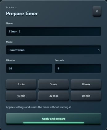 Application settings · prepare