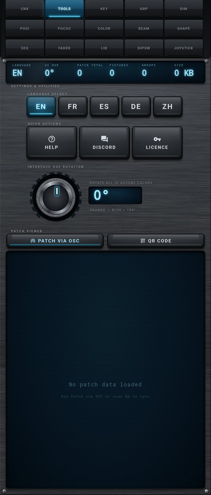 TOOLS tab on a phone