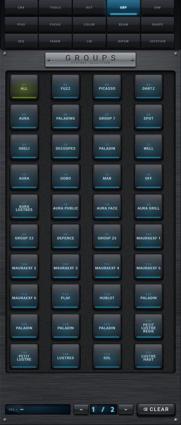 GRP tab on a phone