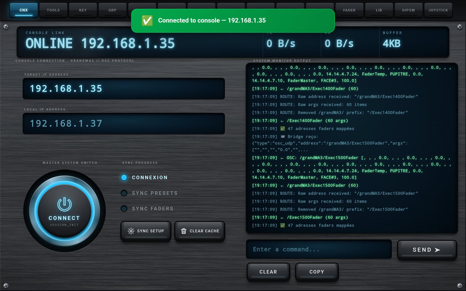 CNX tab on a tablet